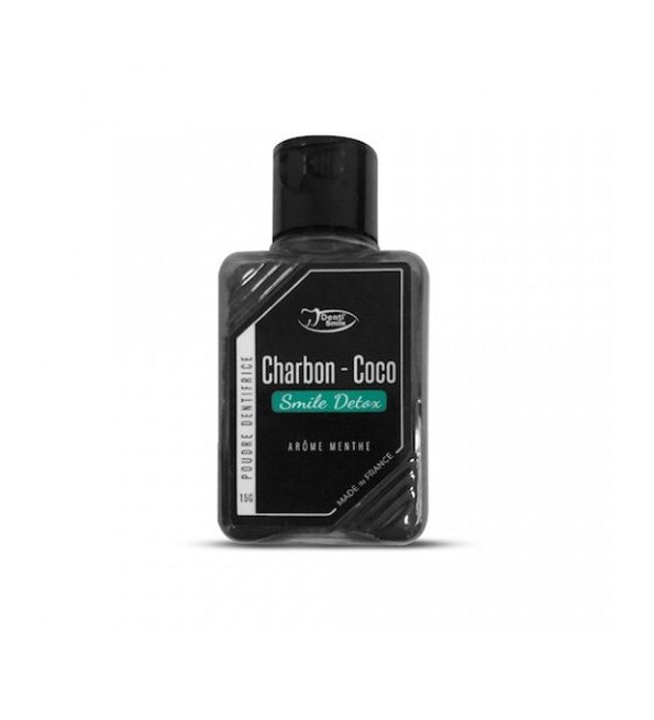 DENTI SMILE CHARBON COCO SMILE DETOX POUDRE DENTIFRICE AROME MENTHE FLACON 10G