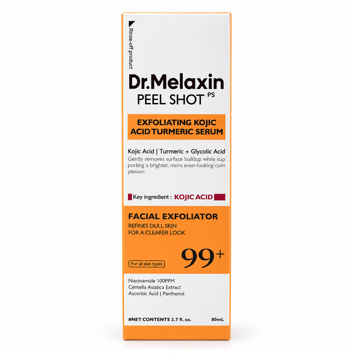 Dr. Melaxin Peel Shot – Sérum exfoliant acide kojique &amp; curcuma 80 ml