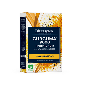 DIETAROMA Curcuma 9000 + Poivre noir bio 60 capsules