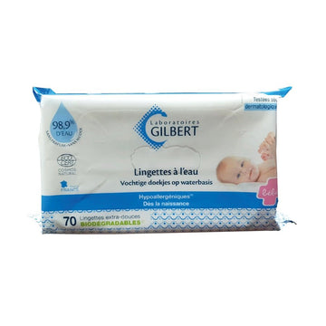 Gilbert Lingettes Bébé à l’Eau 70 Unités
