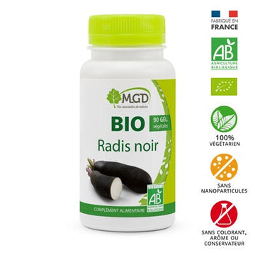 MGD bio radis noir boite 90 gélules