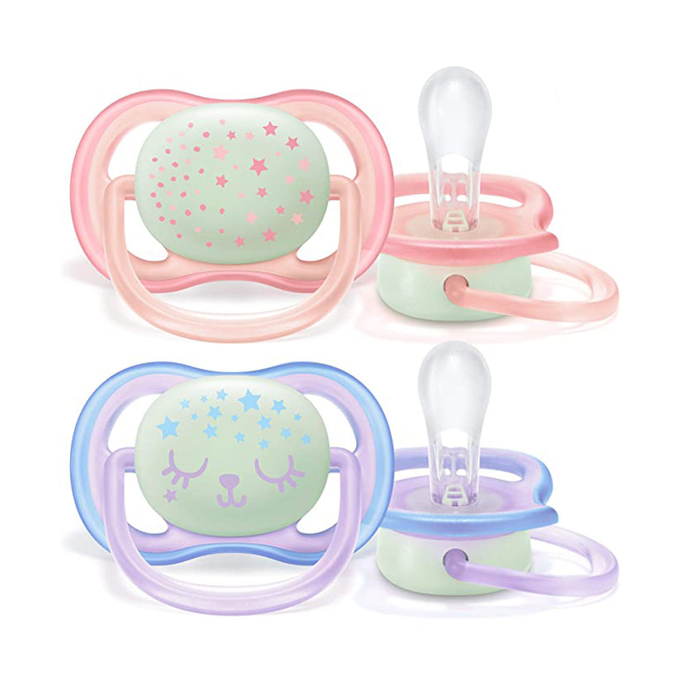 AVENT Sucettes Ultra Air Night Girl 6-18m scf376/22