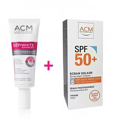 DEPIWHITE CRÈME DEPIGMENTANTE ADVANCED 40ML + ACM SPF 50+ ECRAN OFFERT