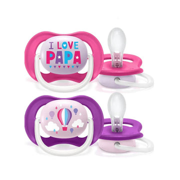 Avent Sucettes Ortho 6-18m Girl Scf080/04 Pap/ballo