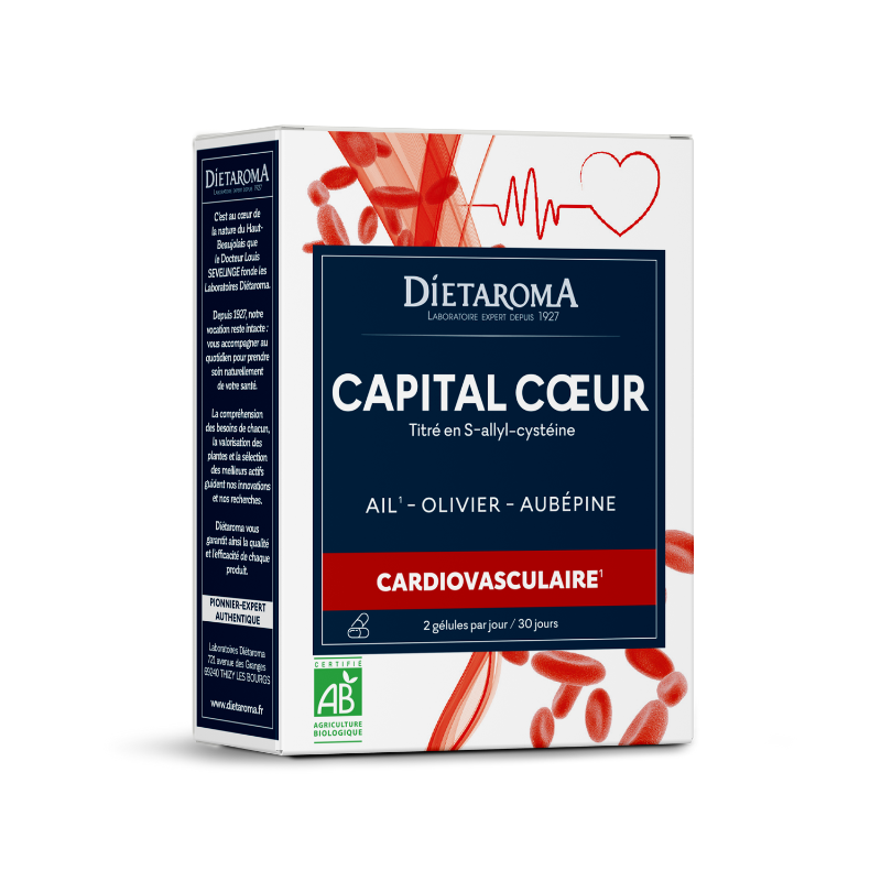 Dietaroma capital cœur (ail, olivier, aubépine) 60 gélules