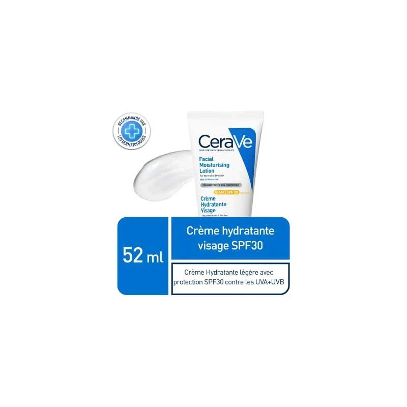 CeraVe Crème Hydratante Visage 52ml – Hydratation & Protection Peau Normale à Sèche