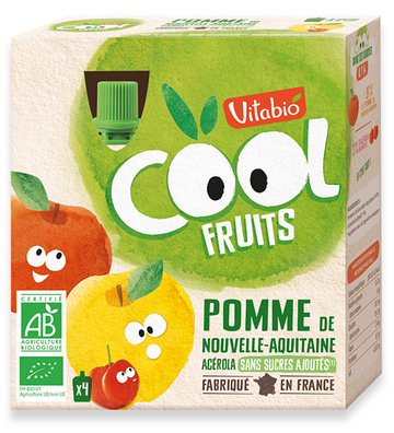 Vitabio Cool Fruits Pomme d’Aquitaine 4X90G