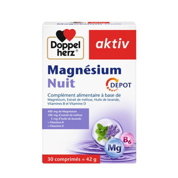 DOPPELHERZ AKTIV MAGNESIUM NUIT 30 COMPRIMES