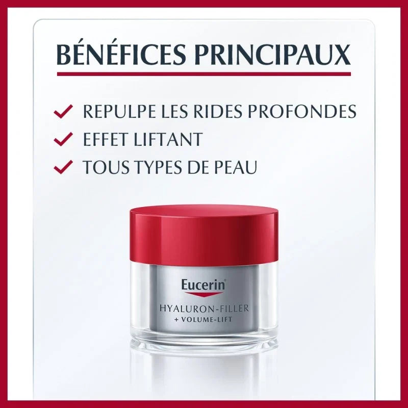 Eucerin HYALURON-FILLER + VOLUME-LIFT Soin de Jour Peau Sèche 50ml