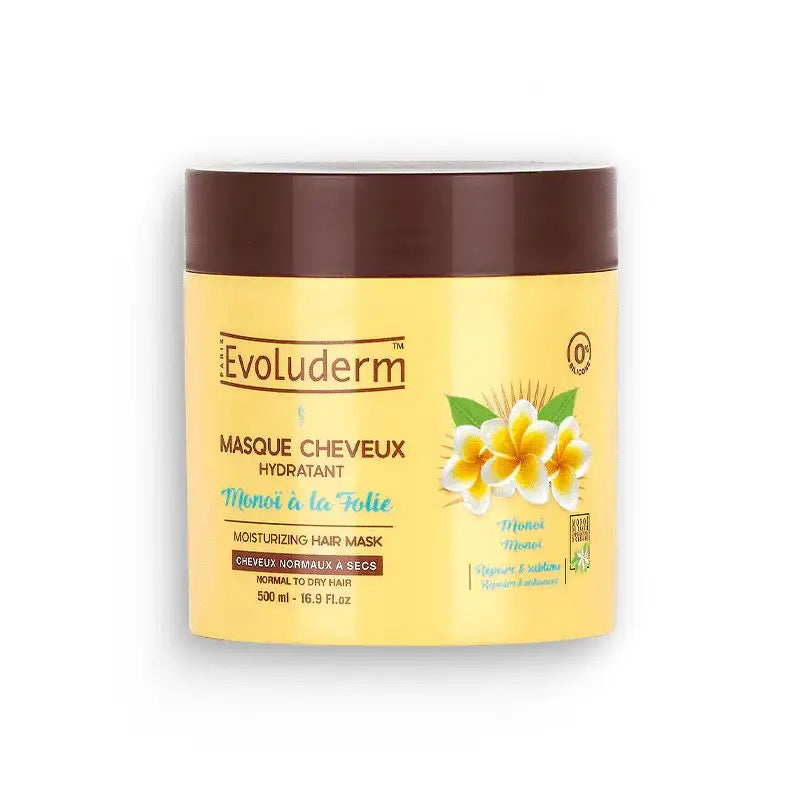 EVOLUDERM MASQUE CHEVEUX HYDRATANT MONOI A LA FOLIE 500ML