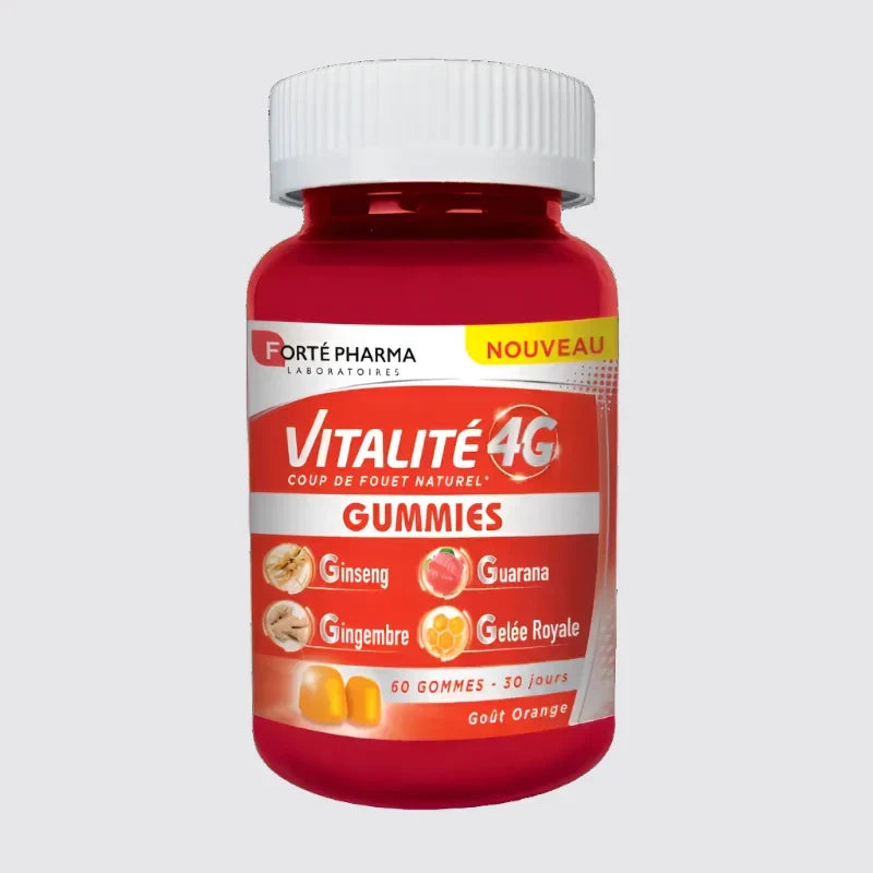 Forte Pharma Vitalité 4G Goût Orange – 60 Gummies