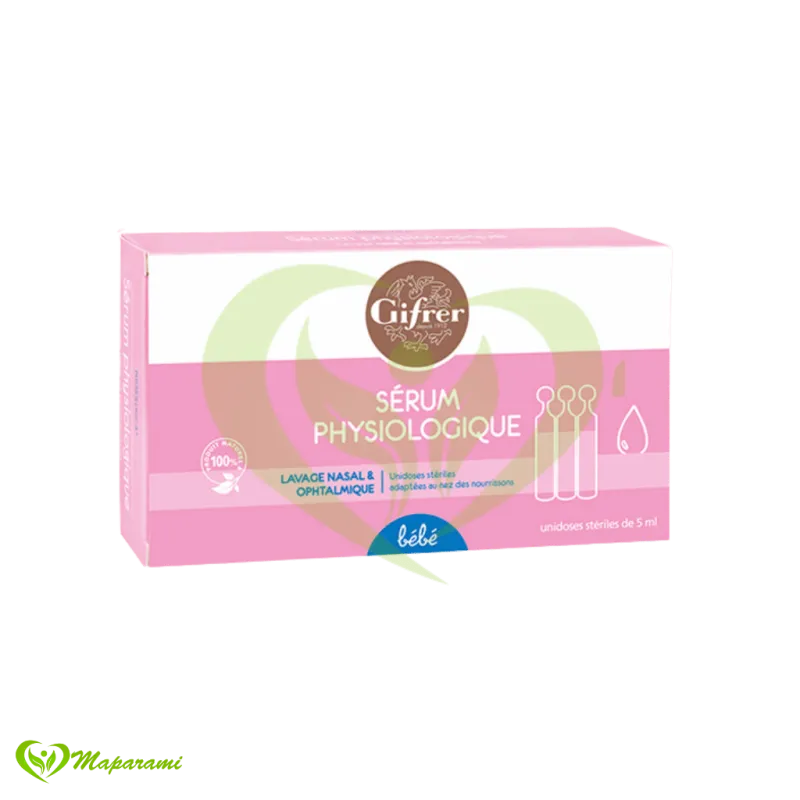 Gifrer Sérum Physiologique Unidose 5ml Boîte 12 Nettoyage Doux