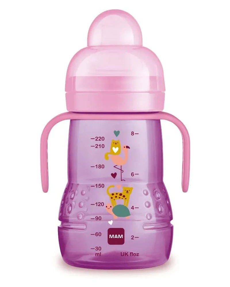 MAM  Biberon et tasse Trainer 220ml - Rose